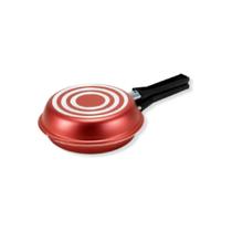 Omeleteira 18cm Cereja e Dourada Alumi-Aço Linha Premium J4TECH Alumínio Antiaderente Teflon Ultra Resistente Omeleteira 18cm Cereja e Dourada Alumi-Aço Linha Premium J4TECH Alumínio Antiaderente Teflon Ultra Resistente