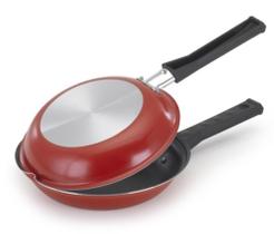 Omeleteira Antiaderente Dupla 18cm Vermelha Teflon