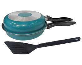 Omeleteira teflon verde grande marpal com espatula