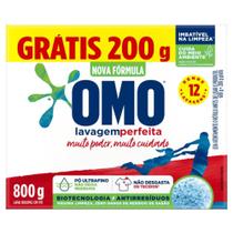 Omo Lavagem Perfeita Sabão Em Pó Caixa 800gr + 200g grátis
