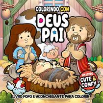 On Line Editora Livro de Colorir Colorindo com Deus Pai - 32 Ilustrações Cute e Comfy