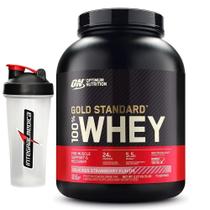 On - Whey Gold Standard - 2,27 Kg - Optimum Nutrition + Coqueteleira - Integralmédica