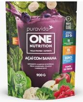 One Nutrition Vegan Protein + Nutrientes Sabor Açai com Banana de 900g-Pura Vida