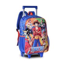 One piece mochila carrinho mangá anime bolsa escolar rodinha - Clio