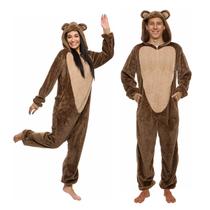 Onesie Funziez! Fantasia de ursinho de pelúcia Sherpa Slim Fit para adultos