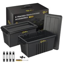 Onesnt Kit com 2 Cestos de Armazenamento E-Track Reforçados 37 x 18 x 17 cm