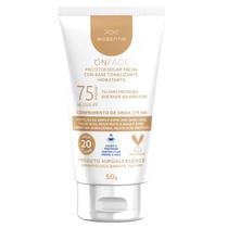 Onface Protetor Solar Facial Natural Fps 75 Com Base Tonalizante 50g Cor 20 Claro Biozenthi