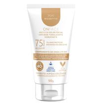 Onface Protetor Solar Facial Natural Fps 75 Com Base Tonalizante 50g Cor 40 Bronze Biozenthi