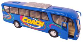 Ônibus Coach com detalhes 1:64 Azul