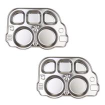Ônibus de aço inoxidável Plate Innobaby Din Din SMART (pacote com 2)