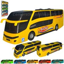 ônibus De Brinquedo Plástico 24,5cm Buzão Realista