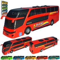 ônibus De Brinquedo Plástico 24,5cm Buzão Realista