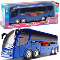 Ônibus De Brinquedo Pollux Bus Busão Infantil Meninos 42 cm Silmar Brinquedos