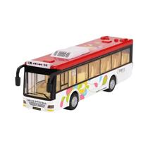 Ônibus De Metal Fundido, Modelo De Carro De Brinquedo Com Som, Luz, Fricção, 3 Portas Que Abrem,