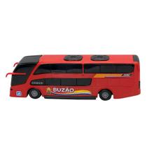 Ônibus de Viagem com dois andares brinquedo carrinho Pequeno Buzão - Vermelho