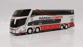 Ônibus Em Miniatura Rápido D'Oeste 2 Andares 30cm - Marcopolo G7 DD - G8 - mini - Miniatura - Min