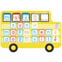 Ônibus escolar de sala de aula Pocket Chart ALSLEA com 8 bolsos amarelo