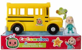 Ônibus Escolar Musical Oficial do Cocomelon com Figura de JJ Ônibus Escolar Musical Oficial do Cocomelon com Figura de JJ