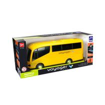 Ônibus Micro Bus Infantil Carrinho Voyager Veículo De Transporte 27cm Com Calota Metalizada Brinquedo Para Crianças Roma