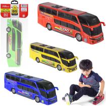 Onibus mini busao roda livre colors na solapa - 2 pçs - Bs Toys