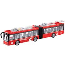 Ônibus Miniatura A Fricção C/ Som E Luz Abre Portas 44cm - Dm Toys