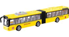 Ônibus Miniatura A Fricção Com Som E Luz Abre Portas 44cm Am - DM Toys