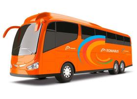 Ônibus Roda Livre - Viação Roma Bus Executive - Laranja - Roma Ônibus Roda Livre - Viação Roma Bus Executive - Laranja - Roma