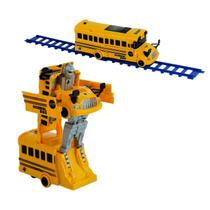 Onibus Transformer Robo com Som e Luz Pista Track - P&D