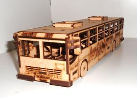 Ônibus Urbano Miniatura 3d Corte à Laser em MDF - Neusa Artesanatos