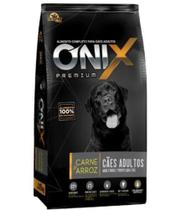Onix premium carne e arroz 15kg cães adultos - MENPET alimentos
