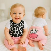 onjunto Body Com Calça Bebê Menina Estampa Vaquinha no Bumbum Tamanho de 01 a 04 Meses - Confortável e Estiloso - onjunto Body Com Calça Bebê Menina Estampa Vaquinha no Bumbum Tamanho de 01 a 04 Meses - Confortável e Estiloso -