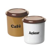 onjunto de Potes para Café e Açúcar - Matimento Pote Cafe Acucar - Kit 2 Potes