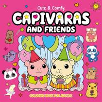 Online Editora Livro de Colorir Adultos Cute e Comfy Capivaras e Amigos 32 ilustrações
