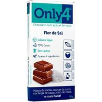 Only4 chocolate 70% cacau c/ acucar de coco e flor de sal 80g