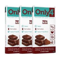 Only4 puro 70% cacau 80gr - kit c/3