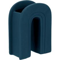 Opala Vaso 18X14X7Cm Cerâmica Azul Opala Vaso 18X14X7Cm Cerâmica Azul