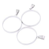 Open Bezel Charms Frame de 30 mm para brincos de resina em aço inoxidável Open Bezel Charms Frame de 30 mm para brincos de resina em aço inoxidável