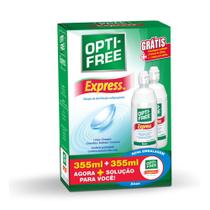 Opti Free Express Solução Multiuso para Lentes de Contato 2 Frascos de 355ml cada - Opti-Free