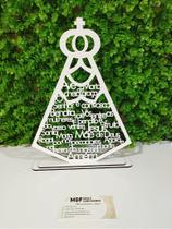 Oração Ave Maria em MDF Branco - Nossa Senhora Aparecida Oração Ave Maria em MDF Branco - Nossa Senhora Aparecida