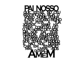 Oração Pai Nosso Quadro Arte Decorativo Em Relevo 60x45