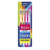 Oral-b escova dental indicator color collection com 4 unidades