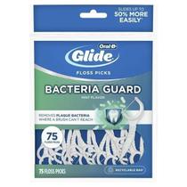 Oral B Glide Bacteria Guard Fio Dental 75 Floss Pick Hortelã