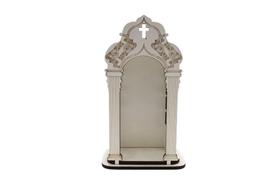 Oratório Capela Com Janela Branco Mdf 27 Cm