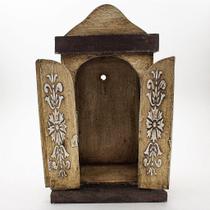 Oratório Capela Com Porta Mdf 25 Cm - Amém Decoração Religiosa