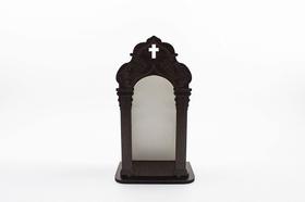 Oratório Capela Marrom com Janela Mdf 27 cm Oratório Capela Marrom com Janela Mdf 27 cm