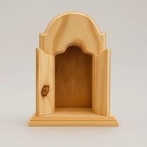 Oratório Capela p/ Imagem Santos Casinha Madeira Pinus Rústico Oratório Capela p/ Imagem Santos Casinha Madeira Pinus Rústico