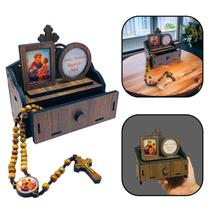 Oratório Com Gaveta e Terço Santo Antônio de Pádua