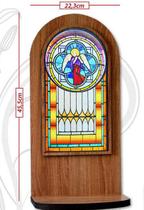 Oratório de madeira mdf grande para imagem de santos anjo - FORNECEDOR 3