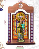 Oratório de madeira mdf pequeno para imagem de santos espirito santo
