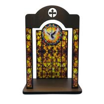 Oratório de Madeira Vitral Espírito Santo Amarelo Oratório de Madeira Vitral Espírito Santo Amarelo